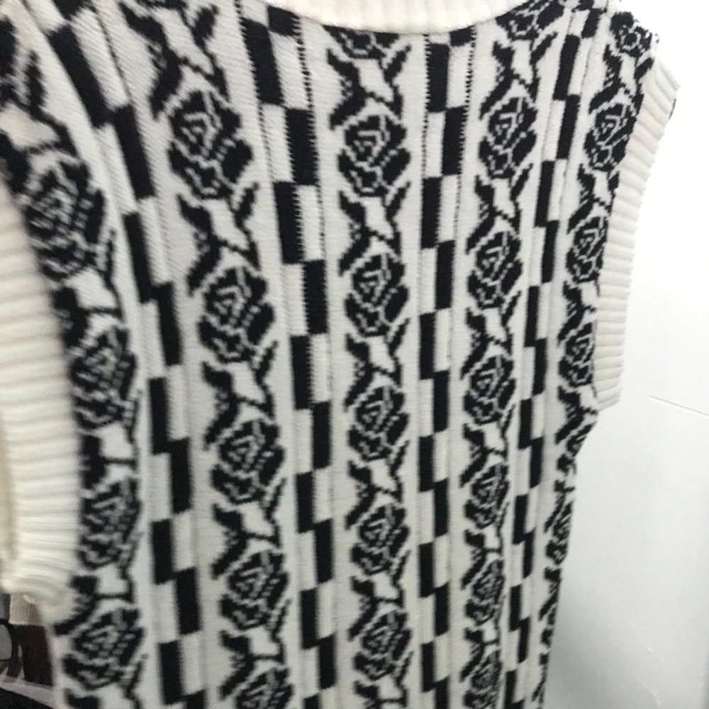 Black and white sweater